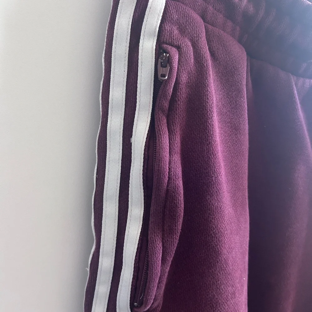adidas Purple Jogger Sweatpants with White 3-Stripes - Picture 5 of 10